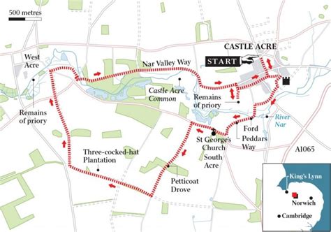 Nar Valley Way in Norfolk - Streetmap