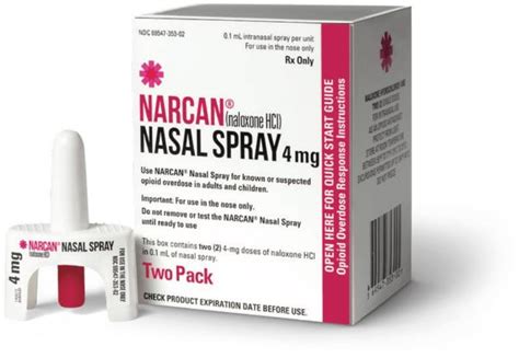 Following a single intranasal administration of NARCAN Nasal Spray (2 mg or 4 mg dose of naloxone hydrochloride), the mean plasma half-life of naloxone in healthy adults was approximately 1.85 (33% CV) hours and 2.08 (30% CV) hours; respectively, which was longer than that observed after administrations of a 0.4 mg naloxone hydrochloride .... 