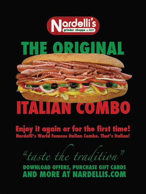 Nardelli's - Promo code: GRINDER 25. *This one time promotion can only be used for ezCater first time customers only.*. **Weekday order only. Minimum order of $100. Available for first orders only. 