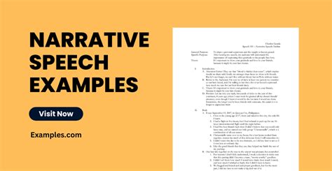 Narrative Speech Examples Examples