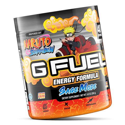 Naruto gfuel. G FUEL Sage Mode Inspired by Naruto Shippuden has a sweet citrus taste of the Pomelo fruit mixed with the soothing floral sweetness of white peaches. Grab Sage Mode to boost your energy and focus for a long night of training and gaming!Narut ... Gfuel Naruto Energy Drink - Sage Mode, 16 fl oz. SKU. 2215385 . $2.50 reg … 