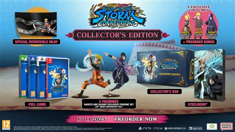 Naruto x boruto ultimate ninja storm connections premium collectors edition. PS5 PS4. Add-On Pack NARUTO X BORUTO Ultimate Ninja STORM CONNECTIONS - Season Pass. $24.99. PS5 PS4. Character NBUNSC - DLC Pack 1. $5.99. PS5 PS4. Add-on NBUNSC - Nostalgic Anime Song & Item Pack. $19.99. 