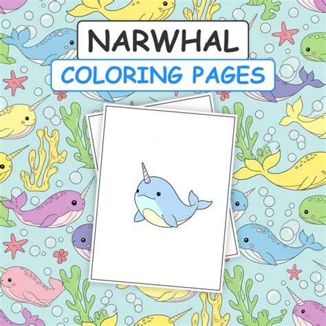 Narwhal Coloring Shee