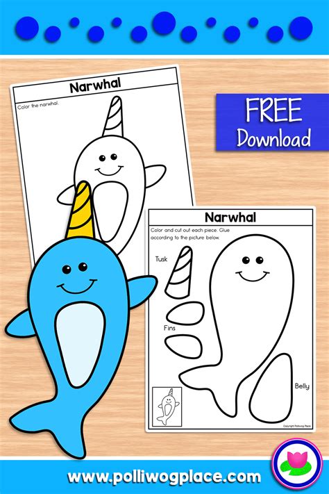 Narwhal Craft Template