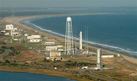 A Northrop Grumman Antares rocket carrying the Cygnus NG-19 cargo ship for NASA launches to the International Space Station from the Wallops Flight Facility on Wallops Island, Virginia on Aug. 1 .... 