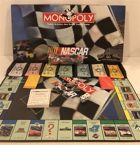 Nascar monopoly. The NASCAR Monopoly board game is a special edition of the popular Monopoly game, celebrating the fast-paced world of stock car racing. It features iconic NASCAR drivers, famous racetracks, and unique racing-themed elements that make it a must-have for any racing enthusiast. 