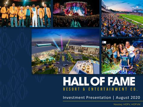 Hall of Fame Resort & Entertainment Company (NASDAQ: HOFV, HOFVW) is a resort and entertainment company leveraging the power and popularity of professional football and its legendary players in .... 