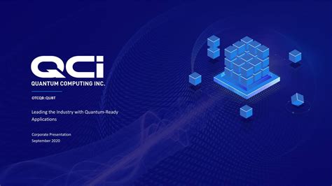 (“QCI” or the “Company”) (NASDAQ: QUBT), a first-to-market full-stack photonic-based quantum computing and solutions company, today announced the second appointment to its Technical .... 