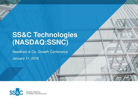 SS&C Technologies Holdings, Inc. (NASDAQ:SSNC) develops and provides software products and services to healthcare industries and financial services. The company reported an EPS of $1.32 in the .... 