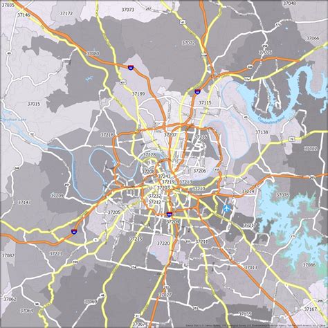 Nashville Zip Code Map GIS Geography