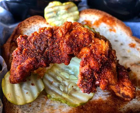 Nashville hot chicken in nashville. Heat over medium high heat until oil registers 375 degrees F. Add 3-4 chicken pieces to your Dutch oven in a single layer, cover, and cook 7 minutes. Flip chicken over, cover and continue to fry until chicken’s internal temperature reaches 160 degrees or 165 degrees for dark meat, about 5-7 minutes. 