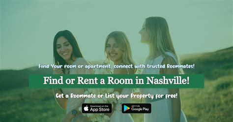 Nashville rooms for rent. Nashville, TN. Adam. Active 16 hours ago. $800 Max Rent. Roommate looking in. Nashville, TN. Jimmy 55 years old. Active 1 day ago. $500 Max Rent. 