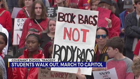 Nashville students walk out, call for gun reform one week after Covenant School shooting