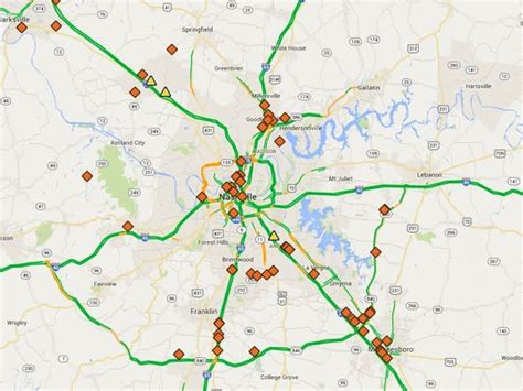 Interactive map of live traffic cameras around Nashville, TN . Toggle navigation. Road Cams; Snow Cams; Contact. 