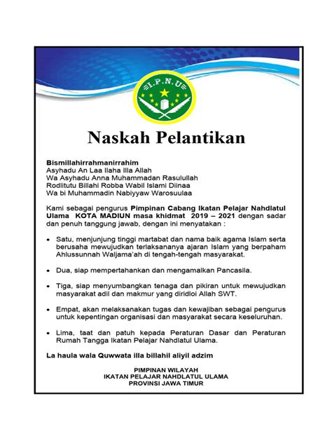 Naskah Pelantikan PDF - Scribd