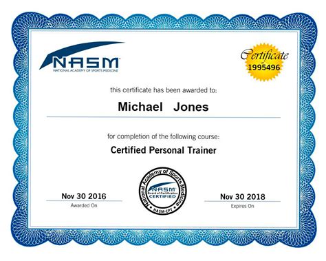 Nasm certification personal trainer. Dear NASM-Certified Personal Trainer: The purpose of the recertification program is to ensure that qualified professionals maintain entry level guidelines by participating in approved continuing education programs. Continuing education programs are intended to promote continued competence, development of knowledge and skills, and enhancement of ... 