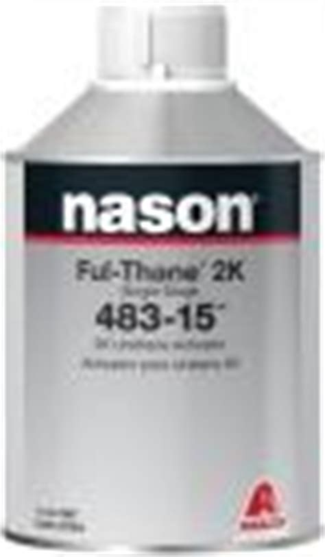 Nason 483 15. 402-03™ Semi Gloss Trim Black 441-37™ Nason® Fill-In Can 402-11™ Gloss White 491-40™ Self-Etch Primer 403-00™ Clearcoat 492-51™ Undercoating 421-24™ Primer CODE DESCRIPTION REMARKS APPLIED VOC ... IB Quality Ful-Thane® 2K Single Stage Topcoat 8:1:2 483-15™ 441-2X 5.0 lb/gal 