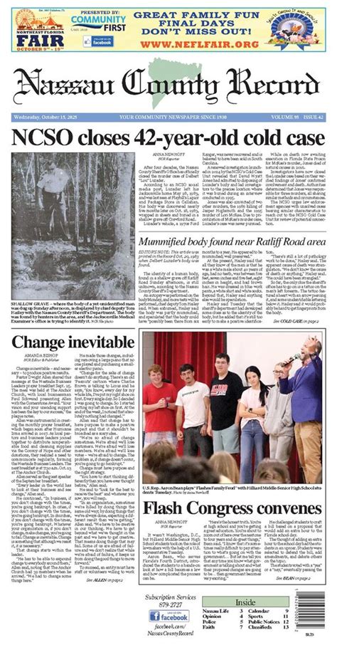 Nassau county record obituaries. com.  Looking for Nassau County Record obit...