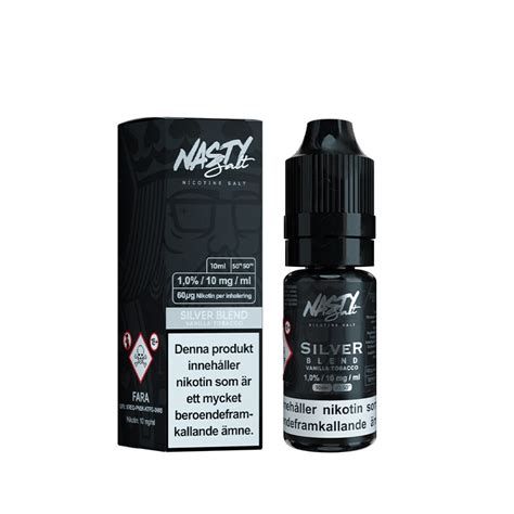 Nasty Nic Salt Silver Blend Tobacco - Vanilj / Tobak - 10MG