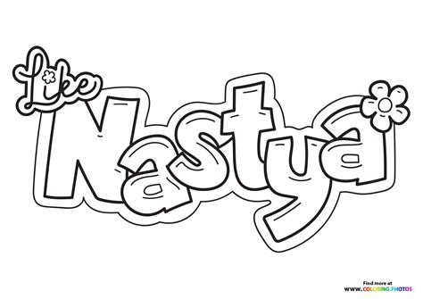 Nastya Coloring Page