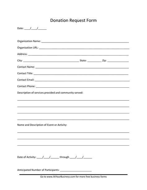 National Aviary - Donation Request Form