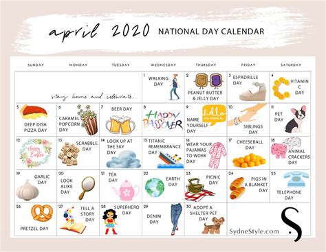 National Day Calendar 2020