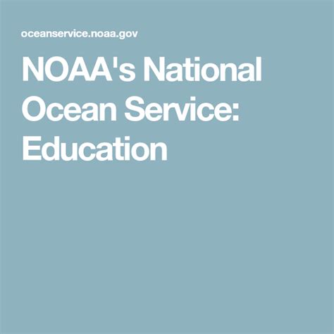 National Ocean Service Education