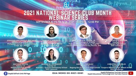 National Science Club Month Webinar Series – National Education …