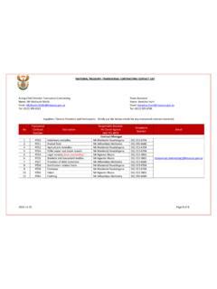 National Treasury: Transversal Contracting TCBD 2 PROCEDURE …