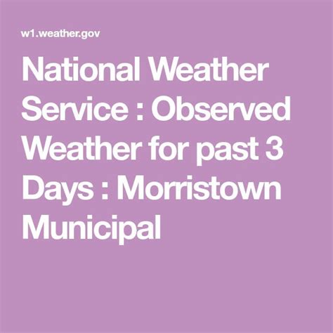 National Weather Service : Observed Weather for past 3 Days : Bradford …