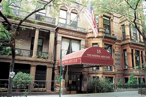 National arts club manhattan. The National Arts Club is a private club in Manhattan, New York City. It is located at 14 and 15 Gramercy Park South, in the Gothic Revival brownstone building which was formerly the home of New York governor Samuel Tilden (1814-1886). 