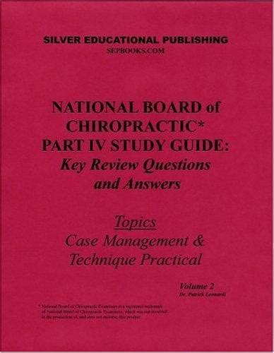 National board of chiropractic part iv study guide key review questions and answers topics case management. - Elgin zick zack manual instru o.