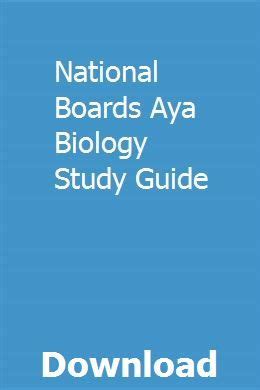 National boards aya biology assessment study guide. - Study guide to accompany food and beverage cost control.