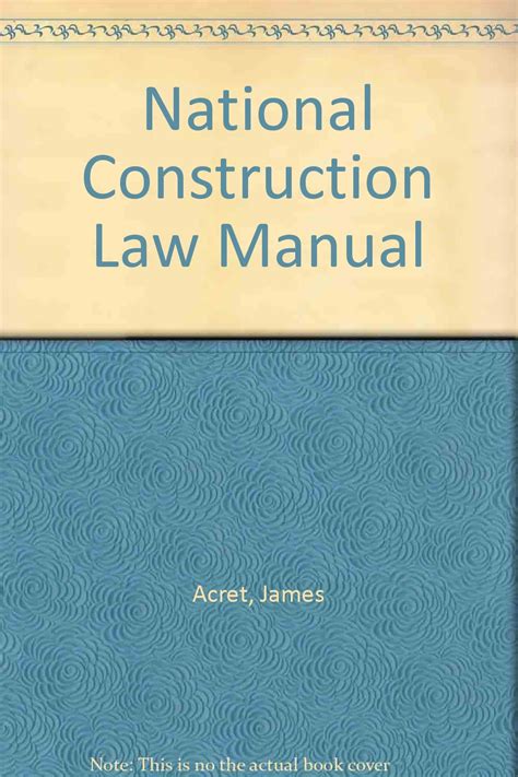 National construction law manual by james acret. - Amalierte stuck uff glas/hinder glas gemalte historien und gemäld.