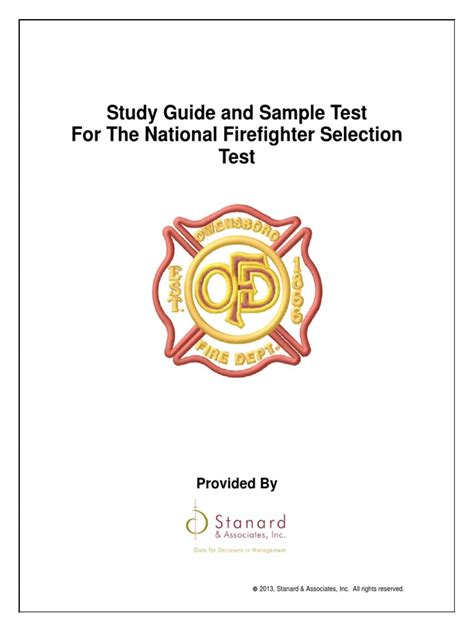 National firefighter selection test study guide. - Step study assignments participants guide 3.