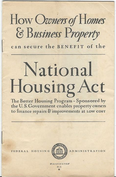 National housing act of 1934. Things To Know About National housing act of 1934. 