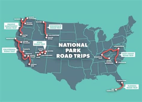 National park road trips. Currently, there are 63 recognized National Parks including American Samoa & the Virgin Islands. Even if you only look at the contiguous U.S., there are 48 National Parks spread across the country. For this National Park road trip, we will be focusing on the parks you can reach overland without hopping a plane, boat, or crossing a border. 
