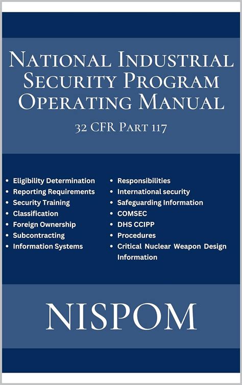 Read Online National Industrial Security Program Operating Manual Nispom By Jeffrey W Bennett