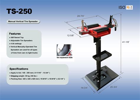 Nationwide TS-250 Manual Vertical Tire Spreader