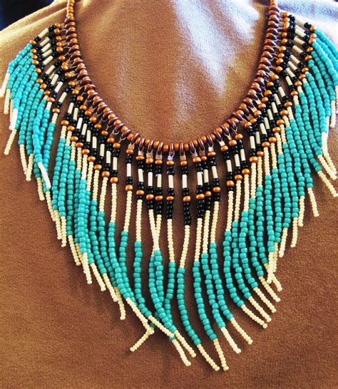 Native American Indian Beaded Tanned Turquoise Leather …