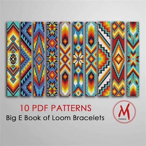 Native Set Loom Bead Patterns for Bracelets Set of 10 Patterns
