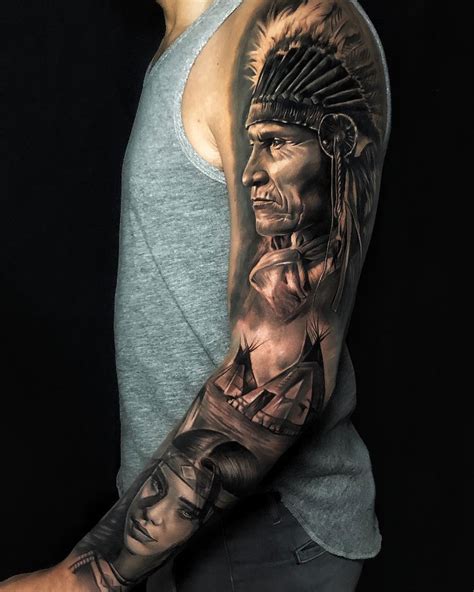 Skull feather tattoos provide a Native American vib