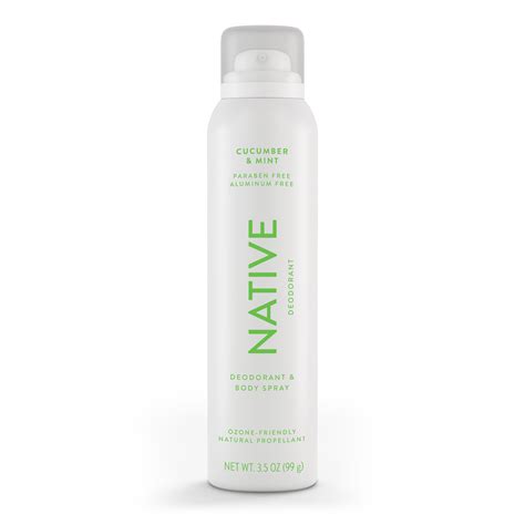 Native spray deodorant. This Native deodorant works for underarm and all over-body odor protection<br/>Applies light as air as a cooling, fast-drying, light mist that leaves you smelling great and feeling fresh<br/>Nitrogen-powered natural ozone-friendly propellants use no hydrocarbons<br/>Each 3.5 oz container of Coconut and … 