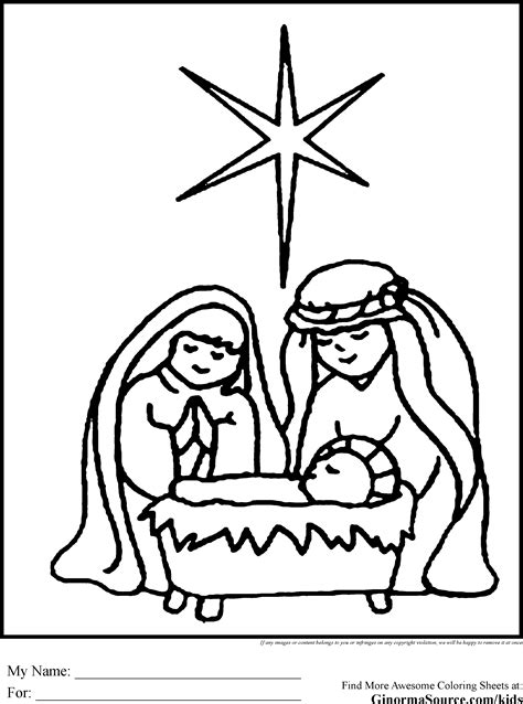 Nativity Line Drawing