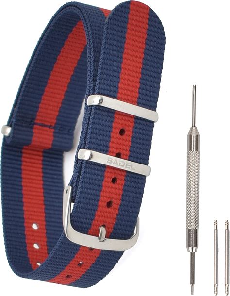 Nato strap watch 20mm.  Made from durable nylon material, this one-piece strap features a ...