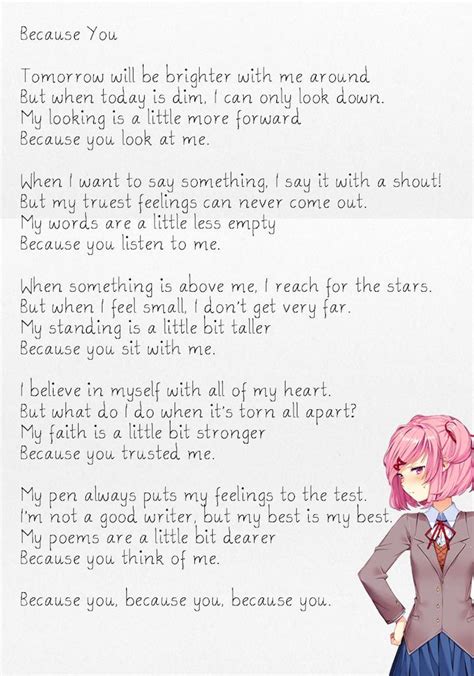 28 votes, 12 comments. +Bonus Natsuki poem! Roses are red Violets are blue I am sexy So screw you. ~~~~~`~~~~~ Spiders are VERY…. 