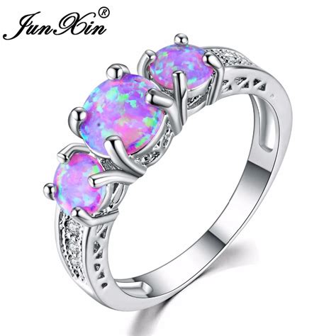 Natural Violet Flame Opal - Maxico 925 Sterling Silver Ring Jewelry …