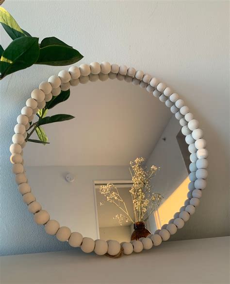 Natural Wood Circle Mirror Etsy