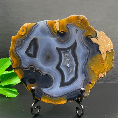 Natural agate Agate Geode Slab/Slice quartz crystal mineral specimen ...