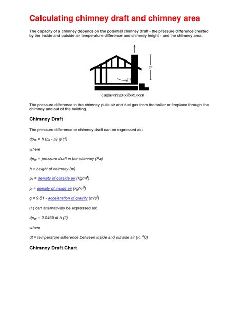 Natural draft chimney calculation.  Chimney Draft Calculator: Chimney draft is require...